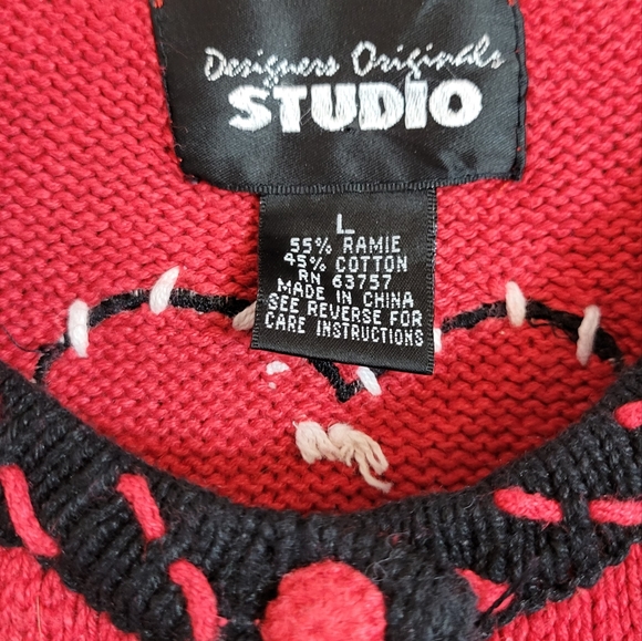 L| Red Xmas Cardigan - Picture 4 of 7